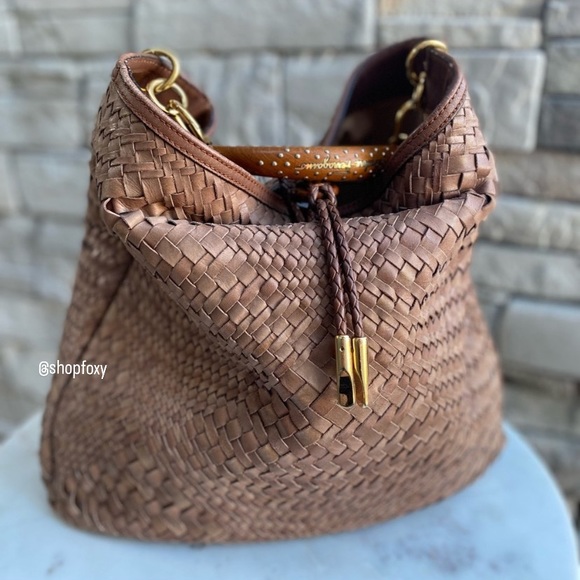 Salvatore Ferragamo Handbags - SOLD Salvatore Ferragamo Woven Leather Large Ceyla Gracy Hobo